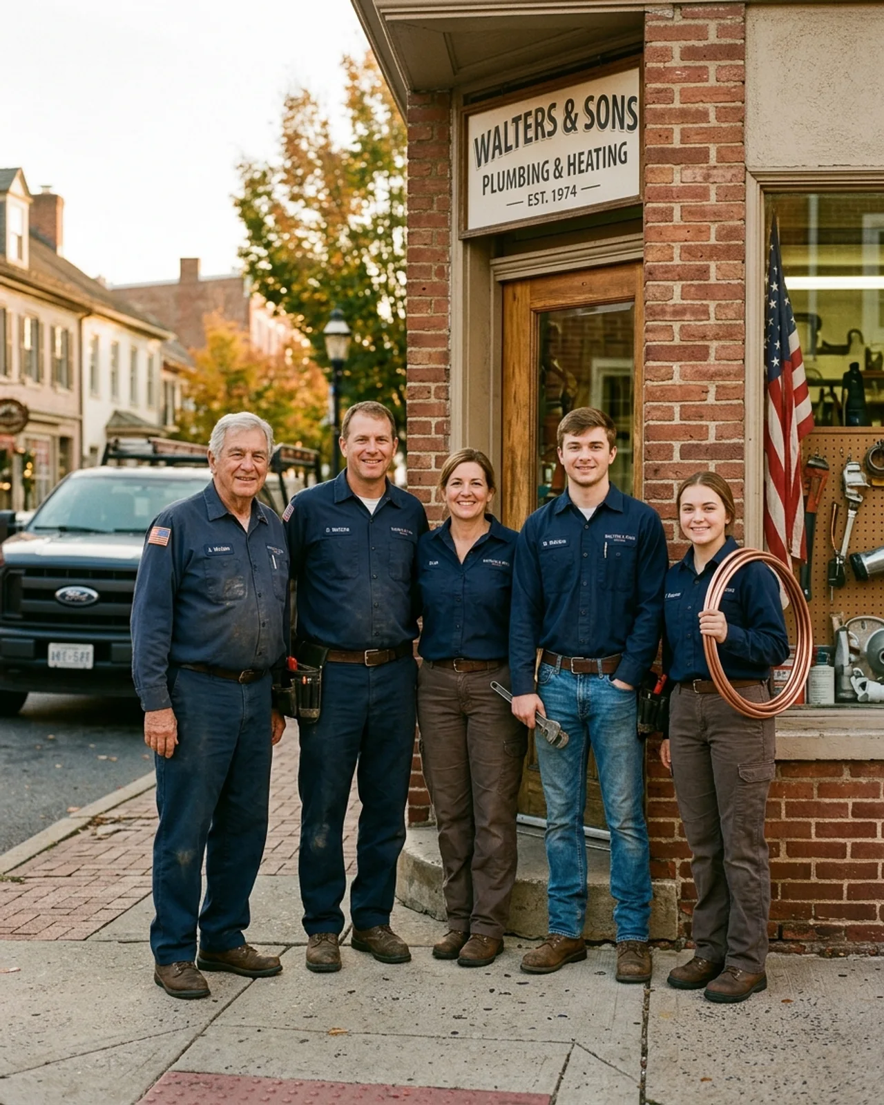 The Murphy family plumbing team in Frederick, Maryland