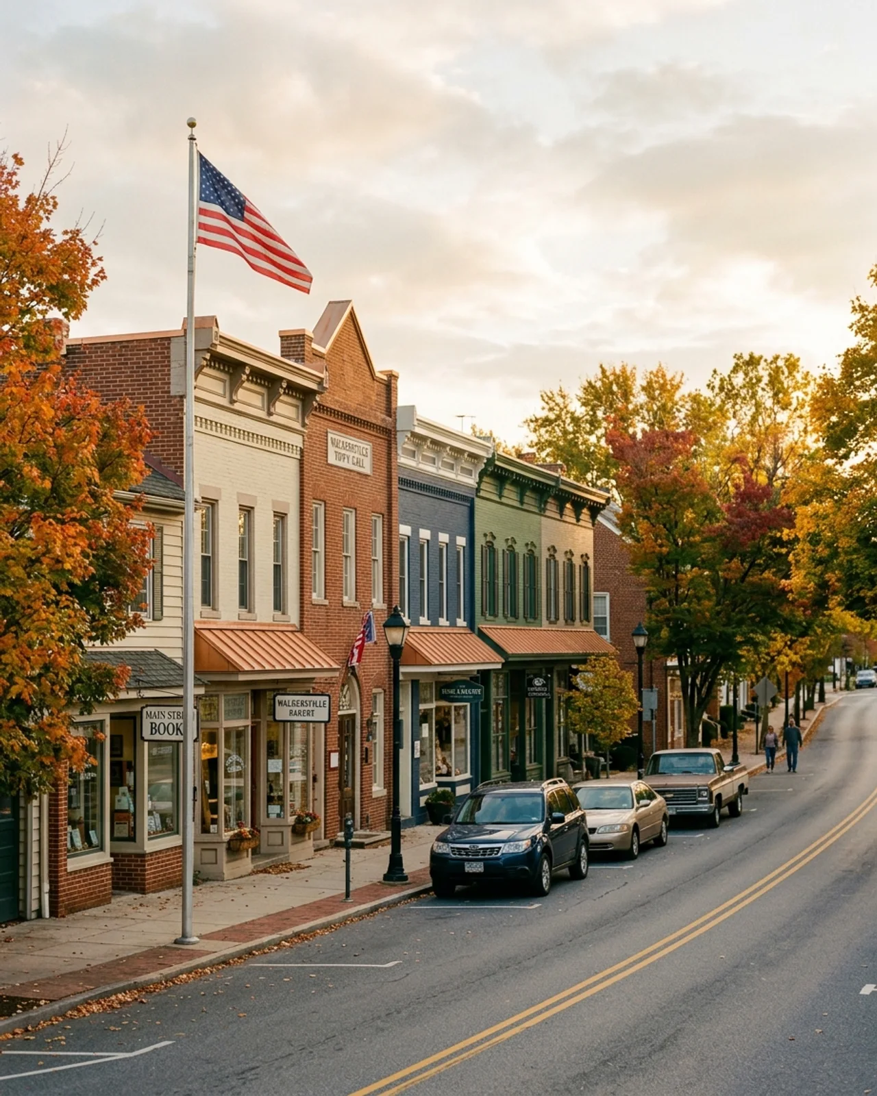 Walkersville, Maryland — small-town main street served by Charles F. Murphy Plumbing for decades