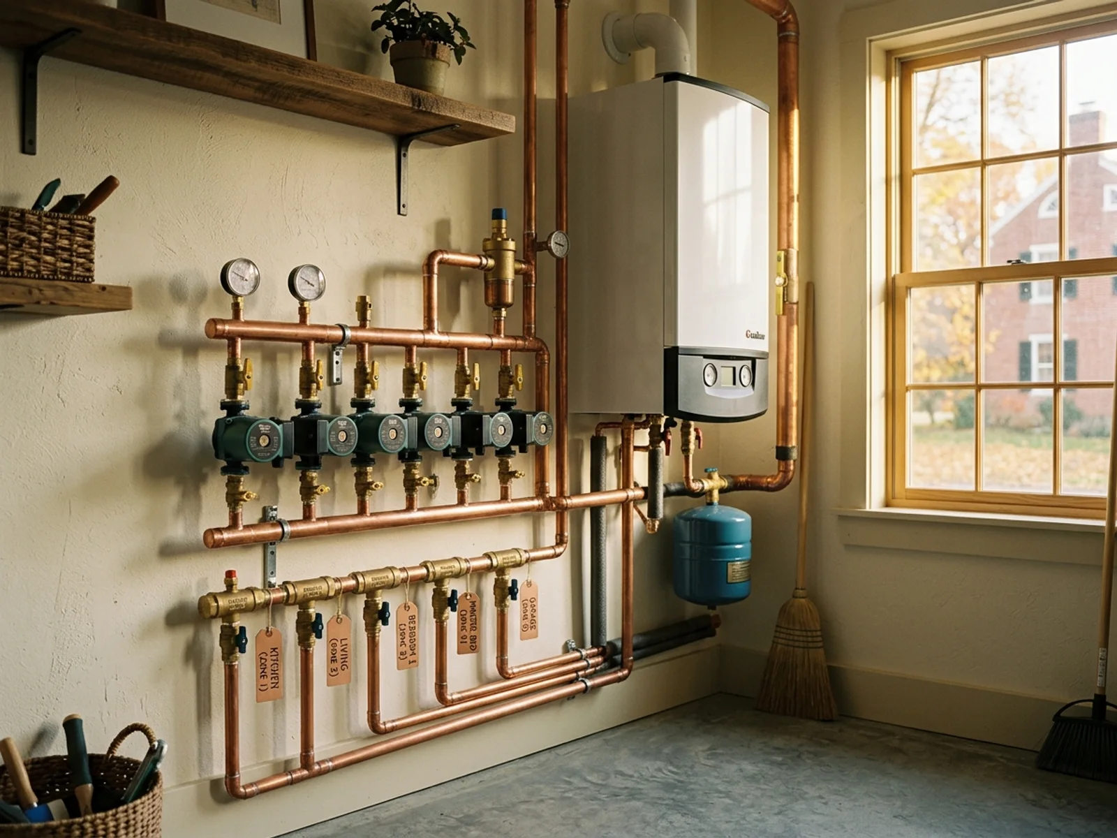 Hot water boiler installation by Charles F. Murphy Plumbing in Frederick, Maryland